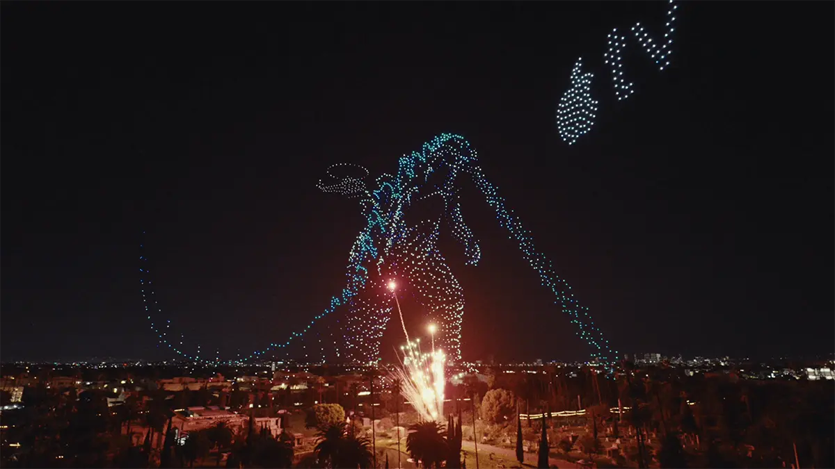 ドローンショーの様子