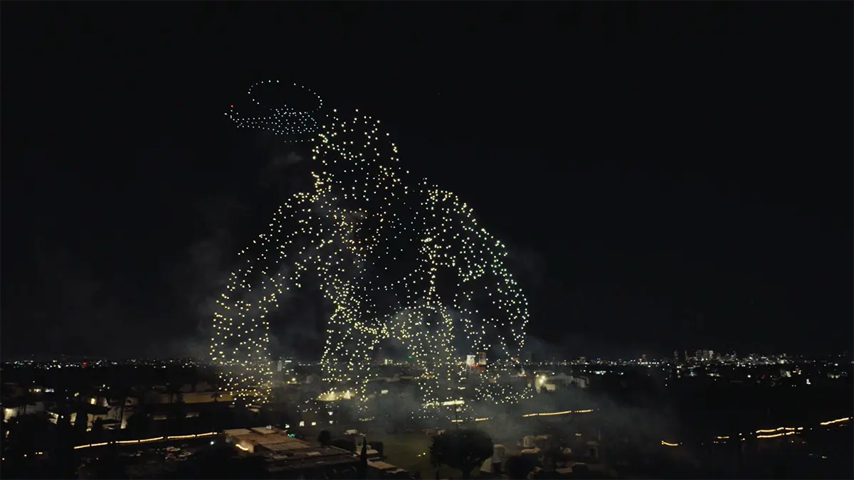 ドローンショーの様子