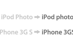 iPod photoとiPhone 3GSの商品名の変遷