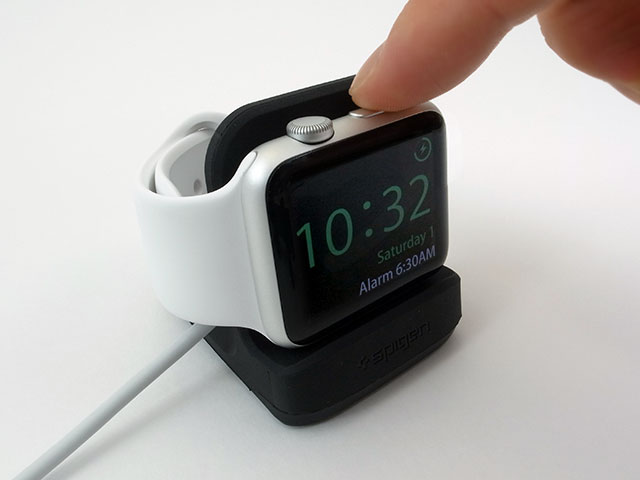 レビュー】Apple Watch用スタンドSpigen S350：watchOS 2のナイトスタンドモード対応の横置きタイプ - アイアリ