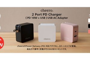 cheero 2 port PD Charger（PD 18W + USB）