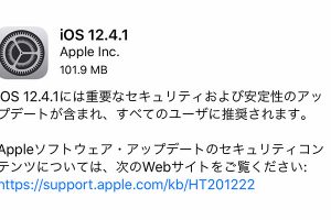 iOS 12.4.1 ソフトウェア・アップデート