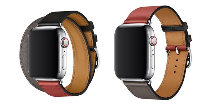 Apple Watch Hermèsレザーストラップ ヴォー・スウィフト（ノワール/ブリック/エタン）