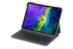 Logicool Slim Folio Pro case with Integrated Bluetooth Keyboard for iPad Pro