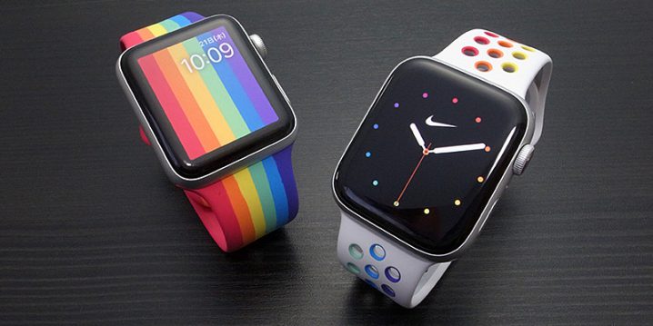 Apple Watch Nike 2020 Pride 44 バンド 純正ラバーベルト - ラバーベルト