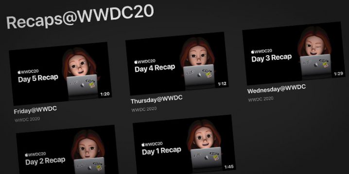 Recaps@WWDC20 ビデオのサムネイル画像