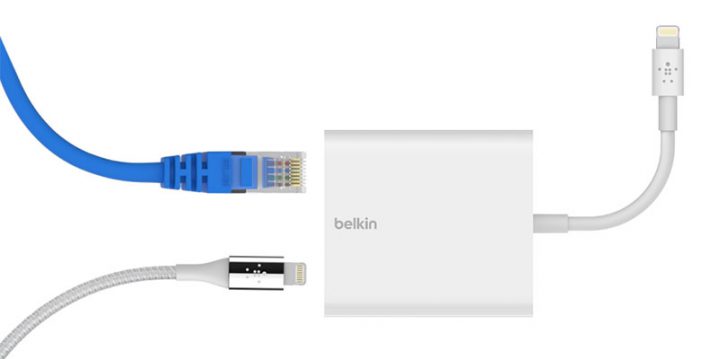 BELKIN Lightning to LANポート + Lightning変換アダプタ