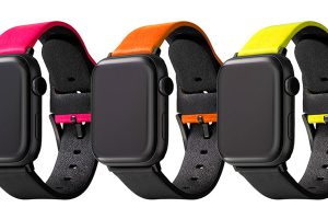GRAMAS “NEON” Italian Genuine Leather Watch band for Apple Watch