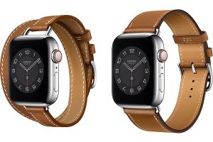 Apple Watch Hermès - 40mmケース用ヴォー・バレニア（フォーヴ）アトラージュ・ドゥブルトゥール/シンプルトゥール レザーストラップ
