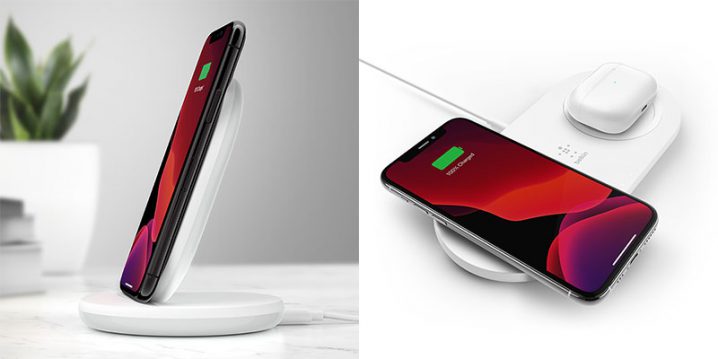 Belkin BOOST↑CHARGE 15Wデュアルワイヤレス充電パッドと15Wワイヤレス充電スタンド