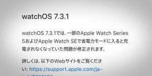 watchOS 7.3.1 ソフトウェア・アップデート