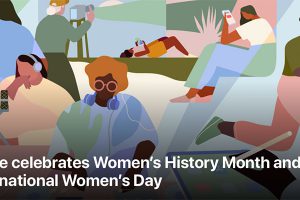 女性史月間と国際女性デーを祝うイメージイラスト