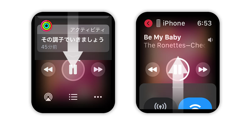 Apple Watchの通知センターとコントロールセンター