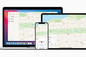 iPhone、iPad、Macの「探す」アプリの画面