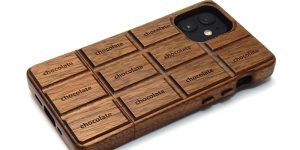 iPhone 12 mini用 板チョコ型木製ケース