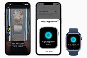 新しいアクセシビリティ機能を表示したiPhoneとApple Watch