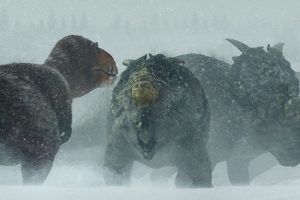 氷の世界の恐竜たち