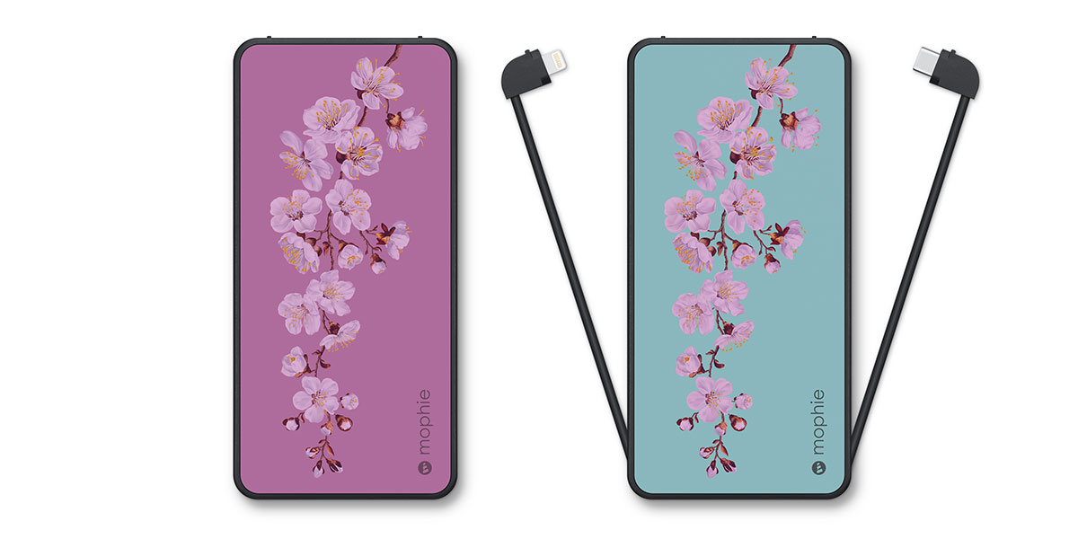 mophie powerstation plus 10K Cherry Blossom Edition