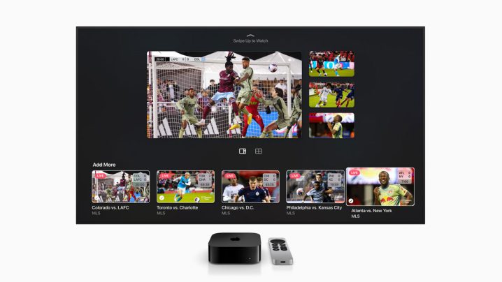 Apple TV 4Kのスポーツマルチビュー画面