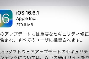 iOS 16.6.1 ソフトウェアアップデート