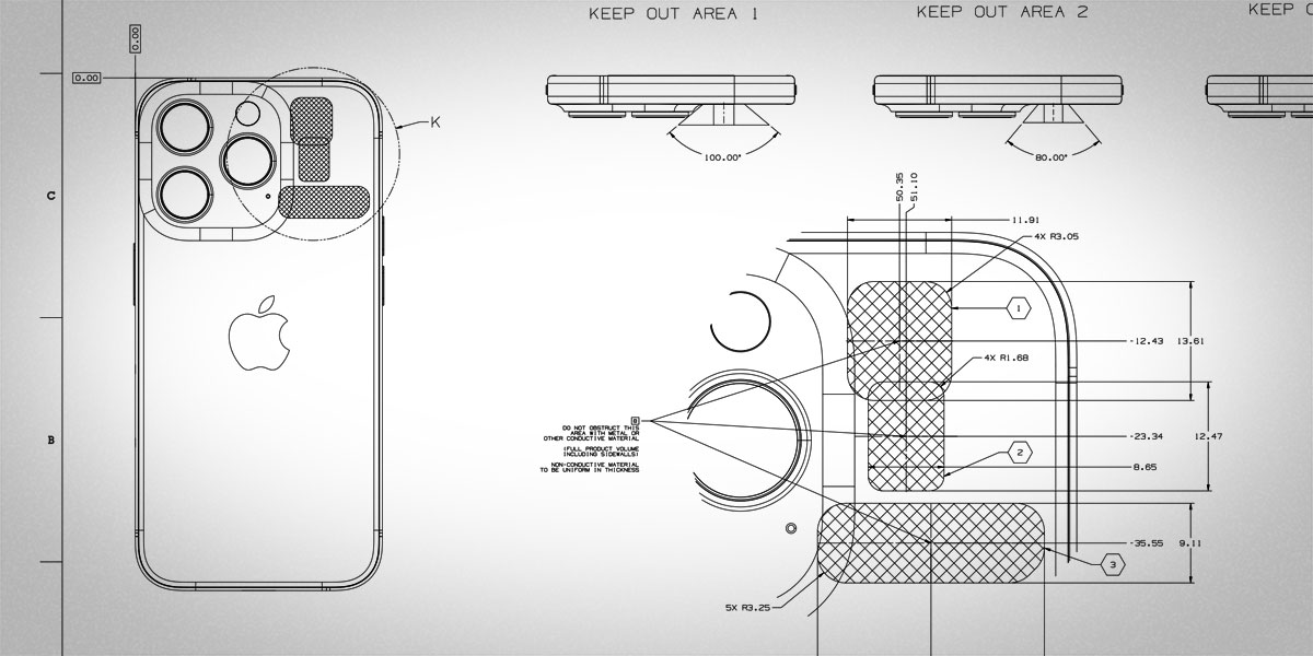 iPhone 15 Proの図面の抜粋