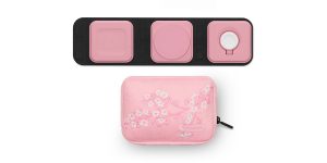 mophie 3-in-1 travel charger(MagSafe対応)- チェリーブロッサム
