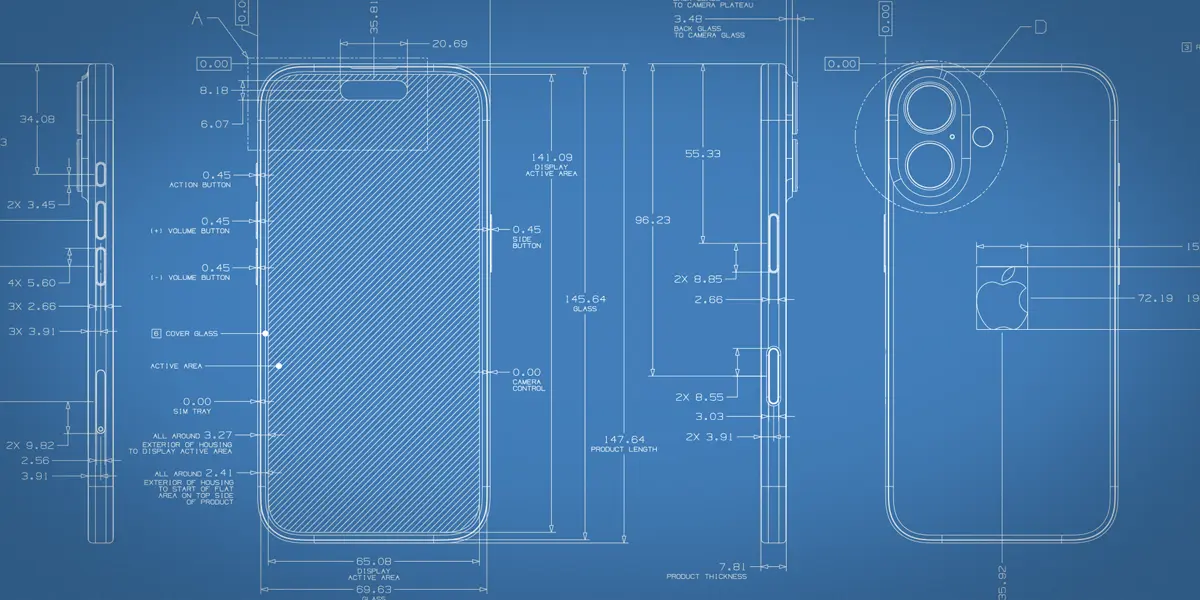 iPhone 16の図面