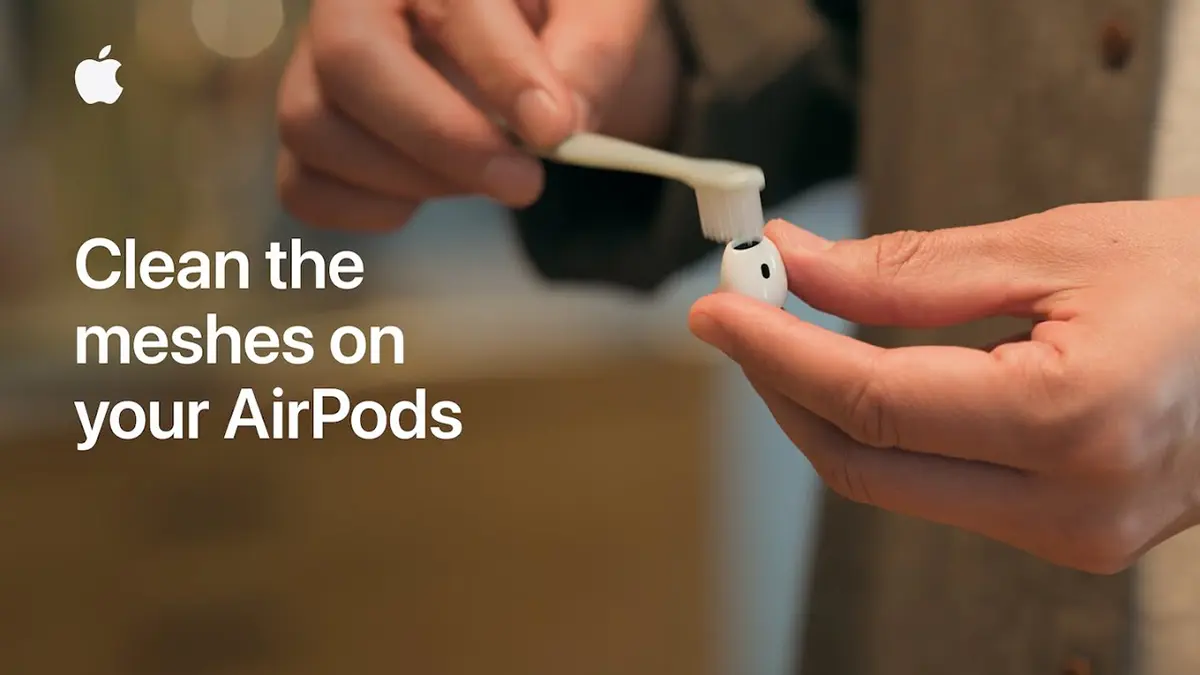 Clean the meshes on your AirPods