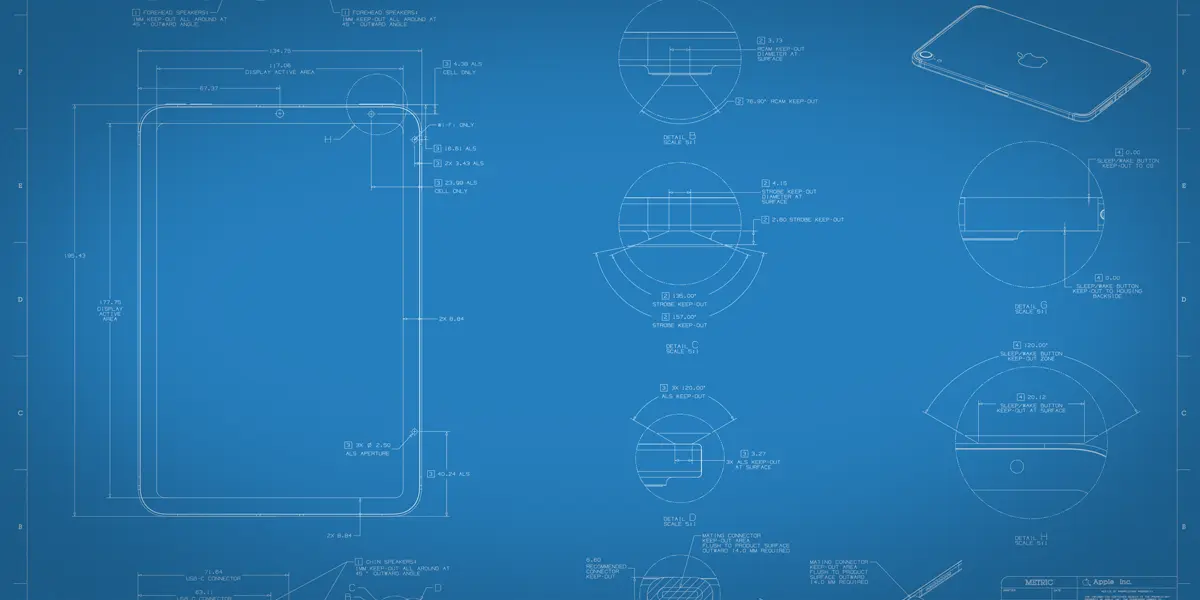 iPad mini（A17 Pro）の図面