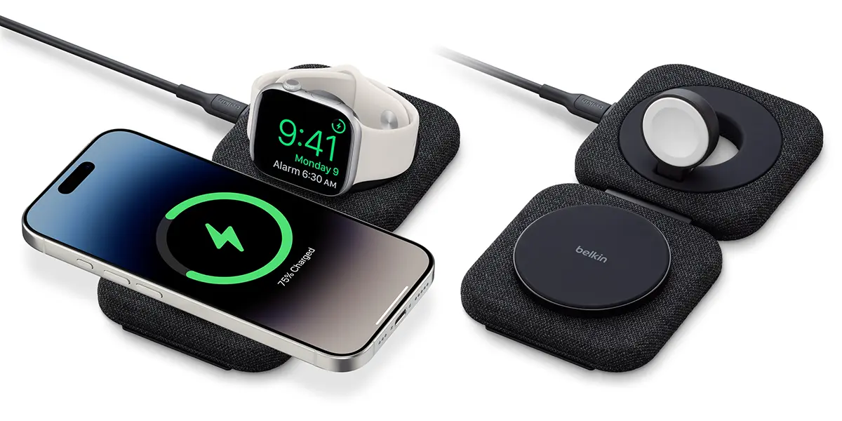 Belkin 2-in-1 Magnetic Charging Travel Pad