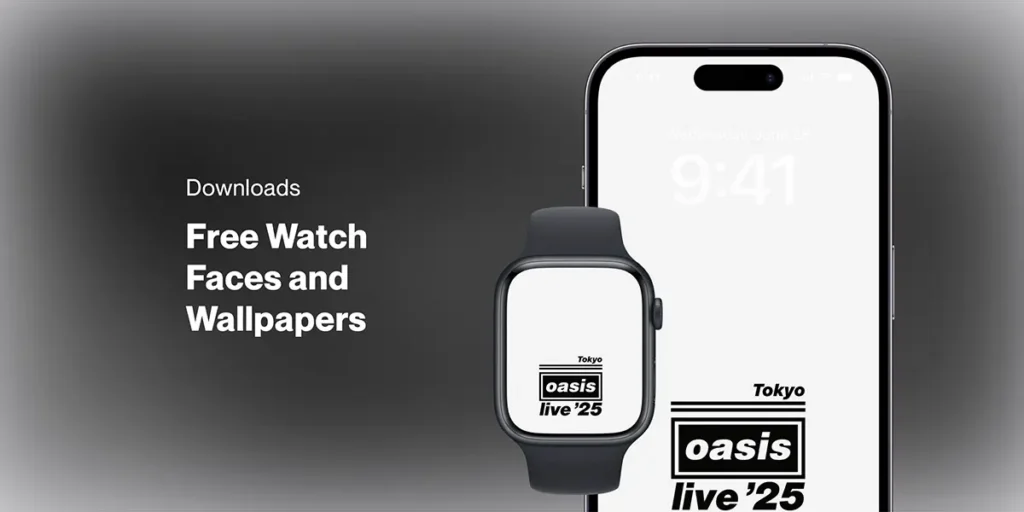 ShazamのオアシスiPhone用壁紙とApple Watch用文字盤