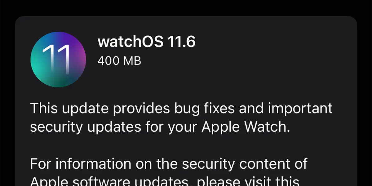 watchOS 11.6 ソフトウェアアップデート