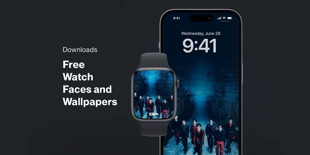 ENHYPENのiPhone用壁紙とApple Watch用文字盤