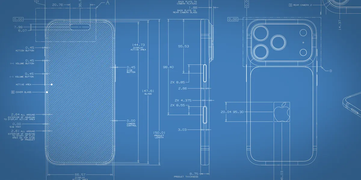 iPhone 17 Proの図面の一部