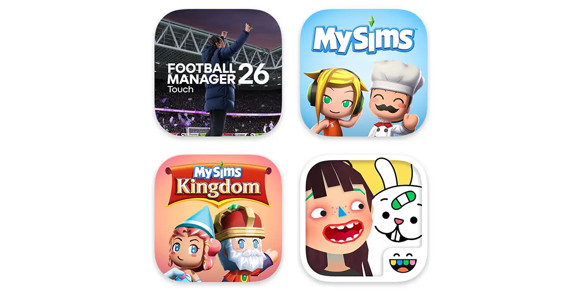 2025年11月リリースの新作Apple Arcadeゲーム4本のアイコン