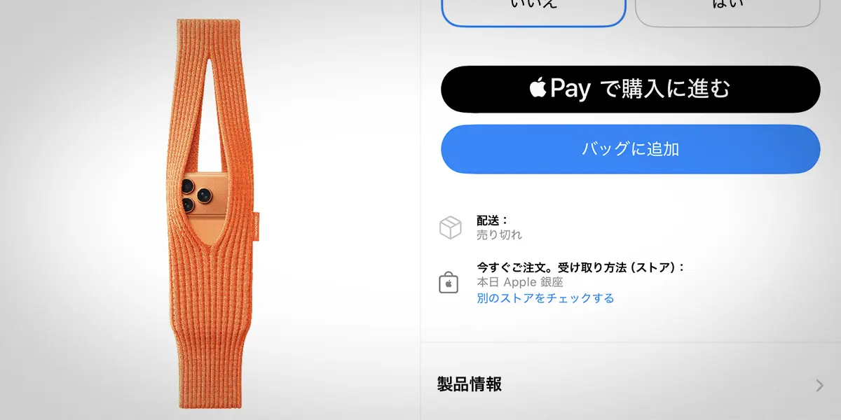 iPhone Pocketの購入画面