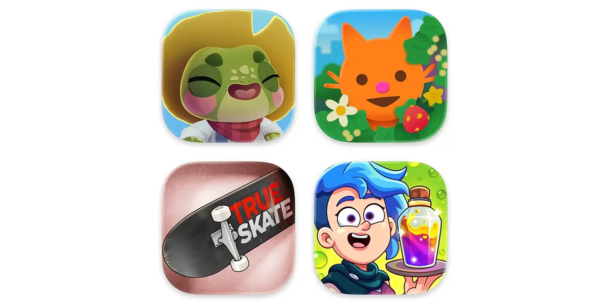 2026年1月リリースの新作Apple Arcadeゲーム4本のアイコン