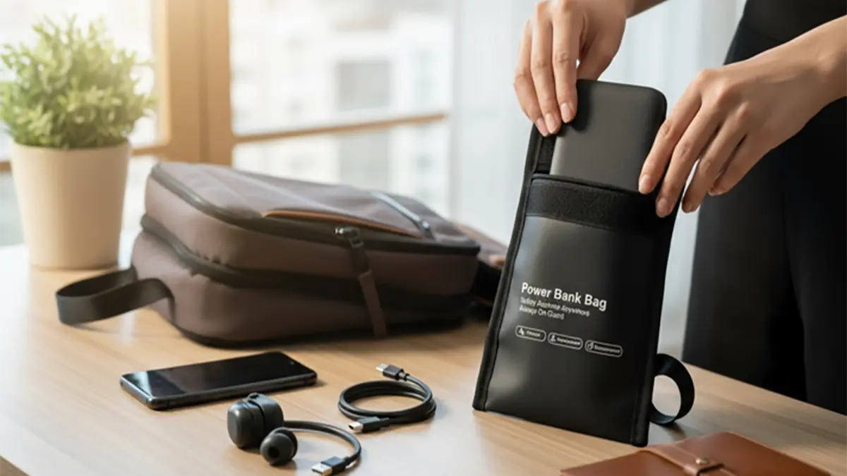 モバイルバッテリー用 燃えにくいケース