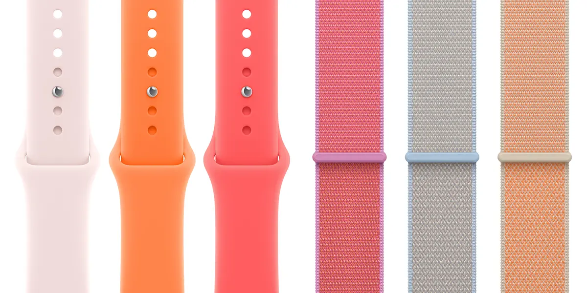 Apple Watch用スポーツバンドとスポーツループの新色