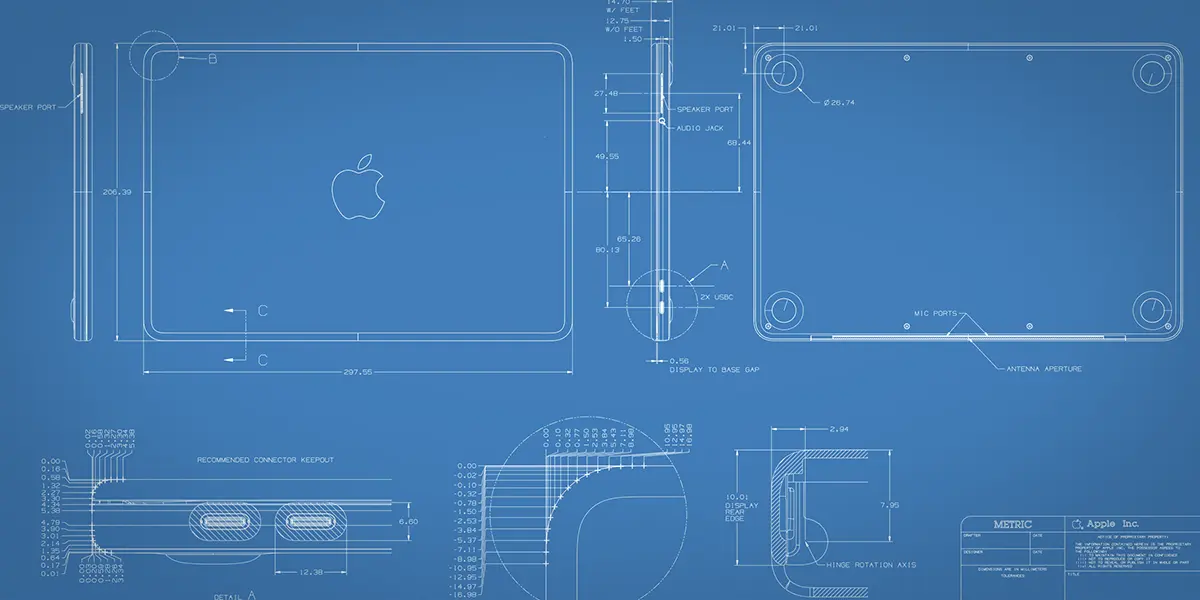 MacBook Neoの寸法図面