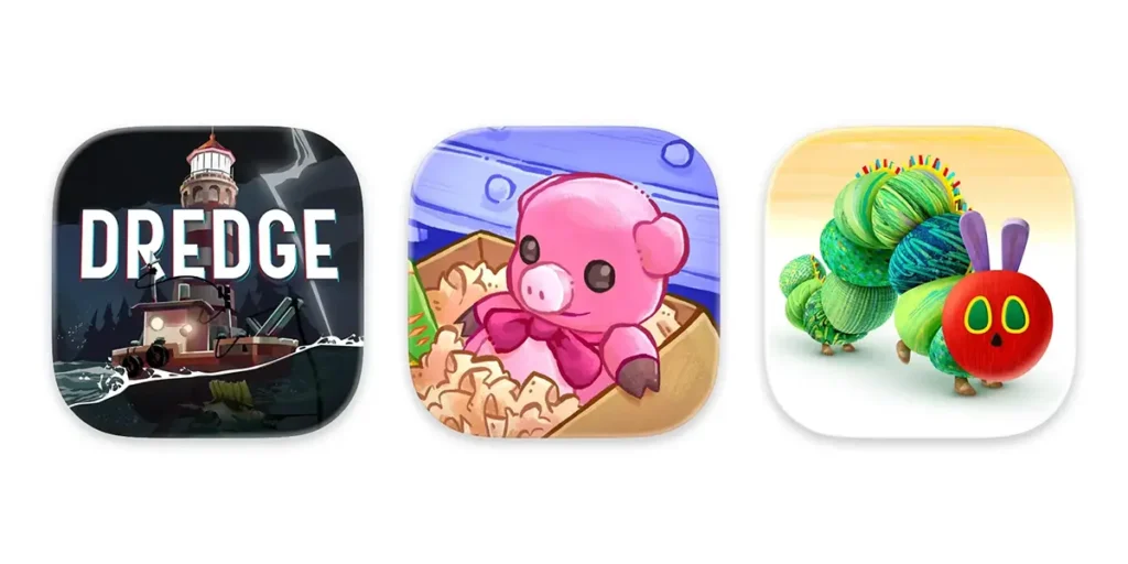 2026年4月にリリースされる新作Apple Arcadeゲーム3本のアイコン